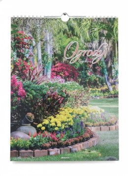 Kalendarz ścienny MAŁY SPIRALA OGRODY 230mm x 305mm Avanti (KSMS-10) Avanti