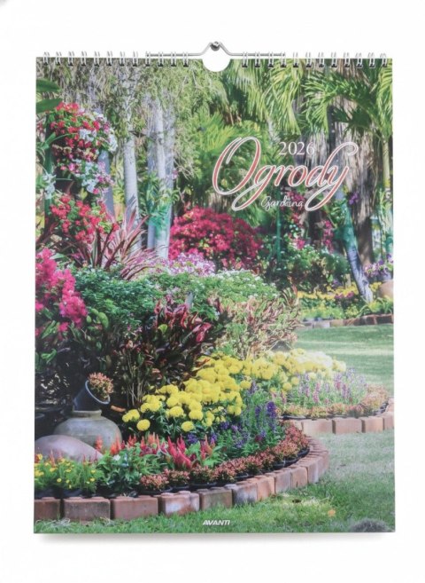 Kalendarz ścienny MAŁY SPIRALA OGRODY 230mm x 305mm Avanti (KSMS-10) Avanti