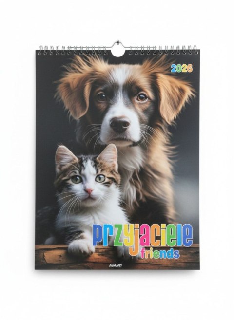 Kalendarz ścienny MAŁY SPIRALA PRZYJACIELE 230mm x 305mm Avanti (KSMS-7) Avanti