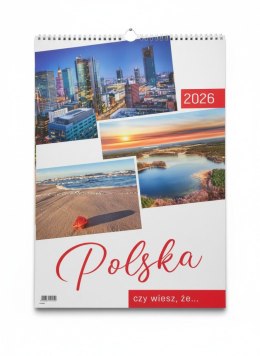 Kalendarz ścienny POLSKA, CZY WIESZ,ŻE 13 planszowe 330mm x 500mm Jotan (wp125) Jotan