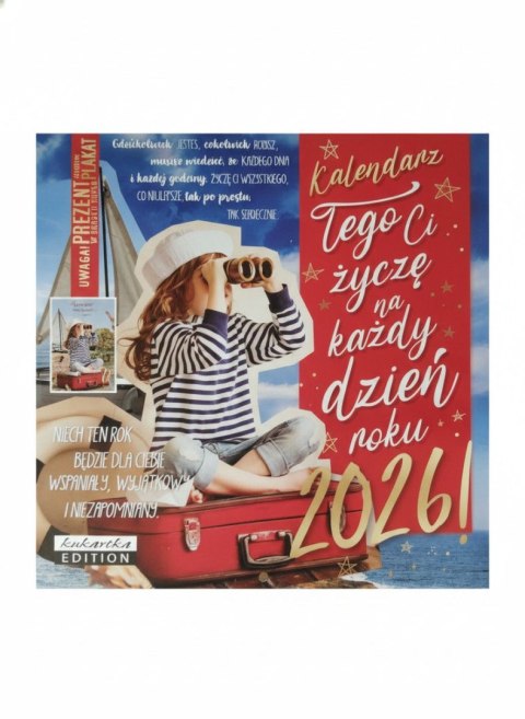 Kalendarz ścienny classic ŻYCZENIA 300mm x 300mm Kukartka Kukartka