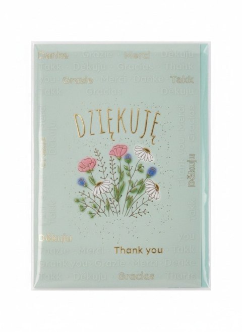 Kartka składana A5 DZIEKUJE BUKIET KWIATÓW A5 Henry (5905701485857) Henry
