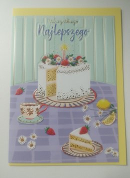 Kartka składana B6 TORT NA STOLE B6 Henry (5908451980931) Henry