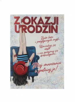 Kartka składana Comic Urodzinowy dla dziewczyny B6 Ev-corp (STKC-007) Ev-corp
