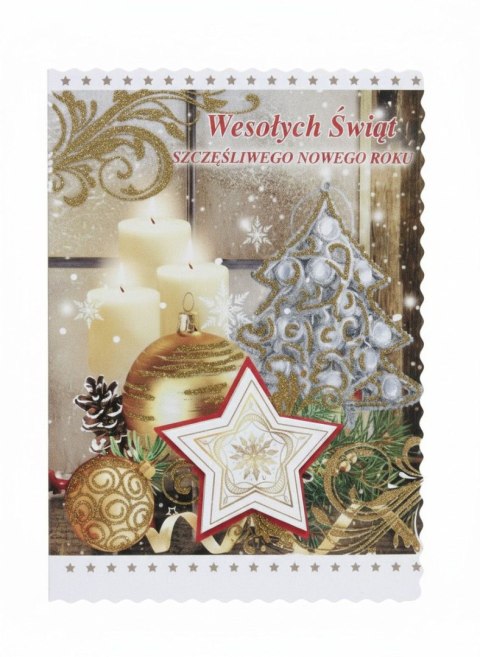 Kartka składana KARNET B6 Z NALEPIANYM ELEMENTEM Swieckie B6 Top Graphic (BNG) Top Graphic