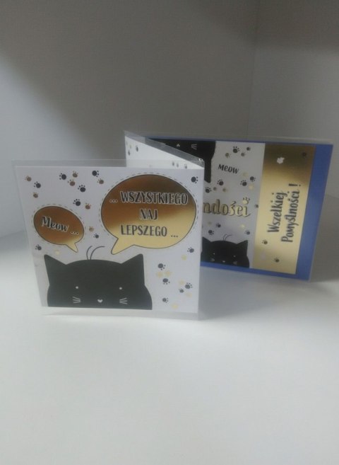 Kartka składana B6 KARNET B6 składany koty Henry (5905701484133) Henry