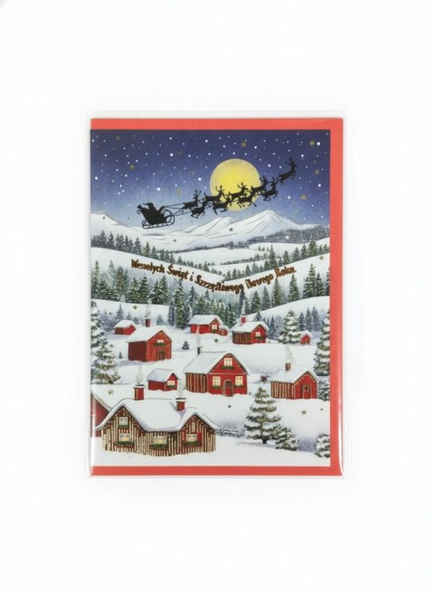 Kartka składana Karnet B6 BN CZERWONE DOMKI Henry (5905908451981471) Henry