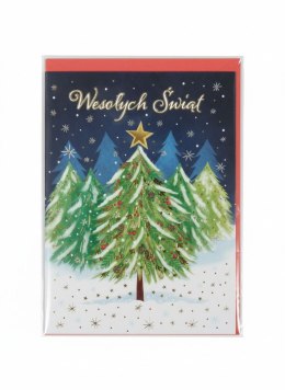 Kartka składana B6 Karnet B6 BN choinka w lesie Henry (5908451981518) Henry