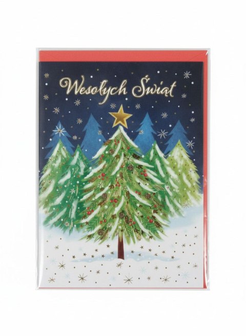 Kartka składana B6 Karnet B6 BN choinka w lesie Henry (5908451981518) Henry