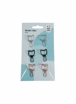 Klipsy do spinania dokumentów cute cats metal 6 szt 32mm Berlingo (328222) Berlingo