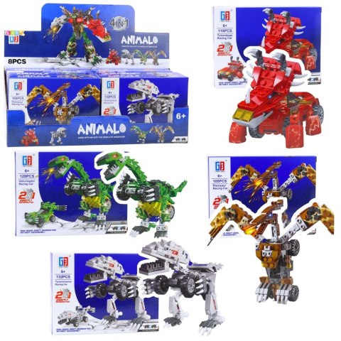 Klocki konstrukcyjne Dinozaur Auto 2w1 105-132 el. Mix Lean (24565) Lean