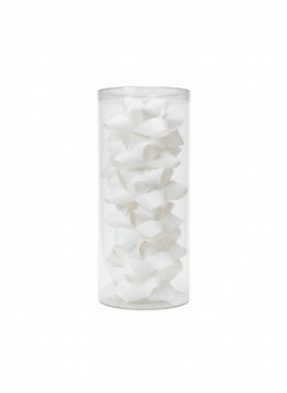 Kokarda matowa Biała rozeta (maxi)