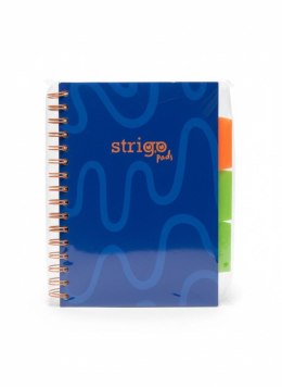 Kołozeszyt (kołonotatnik) NEON granat A5 100k. 80g krata Strigo (PADS015) Strigo