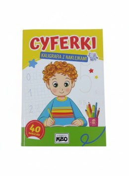 Książeczka edukacyjna Cyferki. Kaligrafia z naklejkami. Niko Niko