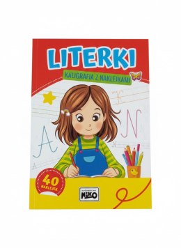 Książeczka edukacyjna Literki. Kaligrafia z naklejkami. Niko Niko