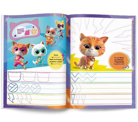 Książeczka edukacyjna Superkoty. Rysujemy Szlaczki Ameet (KSS 9114) Ameet