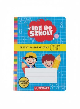 Książeczka edukacyjna Zeszyt kaligraficzny. Cyfry. Idę do szkoły. Demart Demart