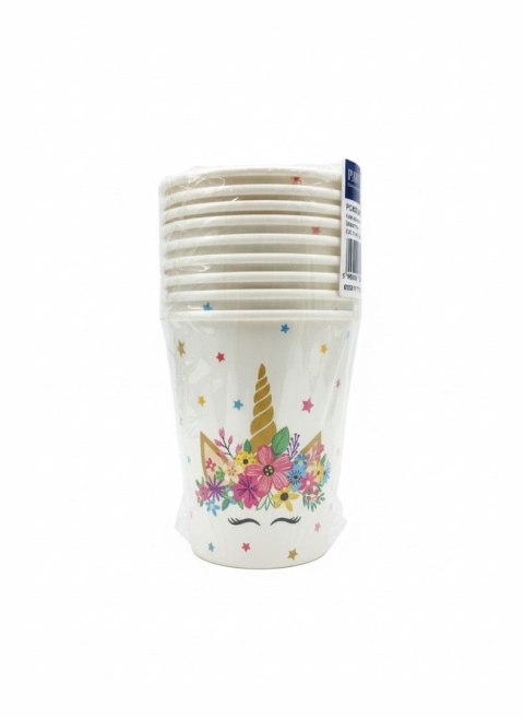 Kubek jednorazowy Unicorn Party papierowe papier 250ml Paw (PC8003400) Paw