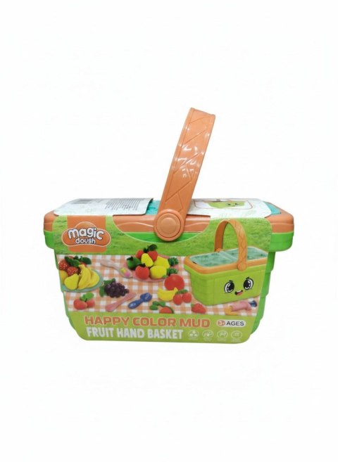 Masa plastyczna dla dzieci koszyczek zielony z foremkami mix Artyk (176753) Artyk