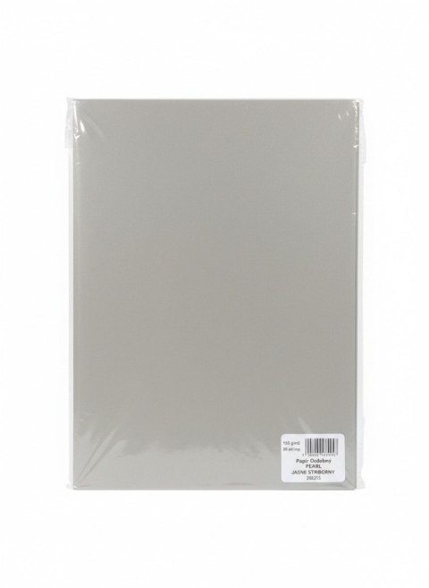Papier ozdobny (wizytówkowy) A4 pearl jasnosrebrny srebrny 135g Galeria Papieru (206213) Galeria Papieru