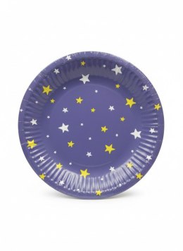 Talerz jednorazowy Starlit Sky (dark blue) papier śr. 180mm 8 szt Paw (PPD8000905) Paw