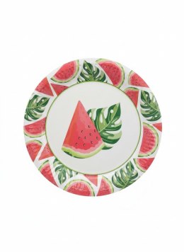Talerz jednorazowy testy wathermelon papier śr. 230mm 8 szt Paw (PPL8001400) Paw