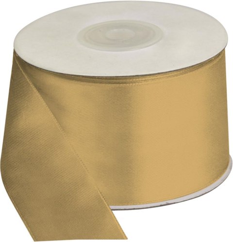 Wstążka Craft-Fun Series satynowa 50x25 [mm x m] złoty jasny Titanum (50MM/25M 019J) Titanum