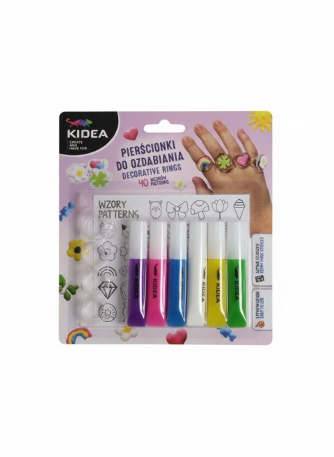 Zabawka kreatywna PIERŚCIONKI DO OZDABIANIA Kidea (PSDOKA) Kidea