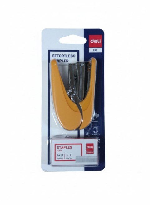 Zszywacz POMARAŃCZOWY 15k zszywki 10 pomarańczowy 15k (E0365_ORANGE) Deli Deli