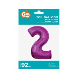 Balon foliowy cyfra 7 srebrny 35 cm 45cal Godan (FG-C35S7) Godan