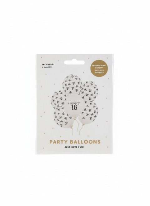 Balon gumowy 18, Pastel Off-white biały 300mm Partydeco (SB14P-418-008Z-6) Partydeco