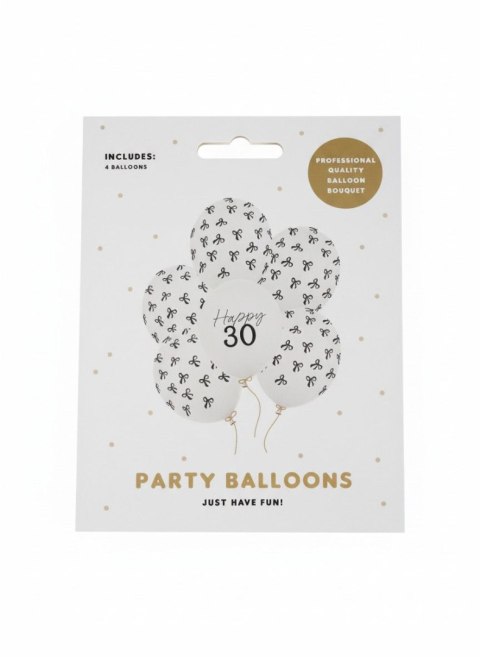 Balon gumowy 30, Pastel Off-white biały 300mm Partydeco (SB14P-430-008Z-6) Partydeco