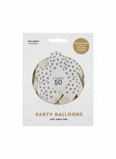 Balon gumowy 50, Pastel Off-white mix 300mm Partydeco (SB14P-450-008Z-6) Partydeco