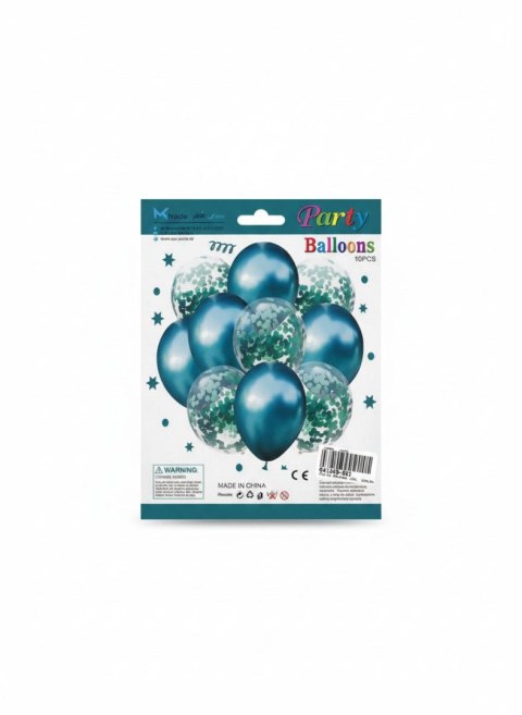 Balon gumowy zestaw balonów 10 elementów zieleń zielony Antella Antella