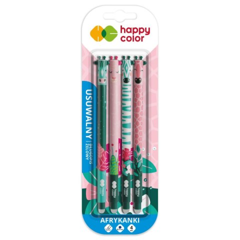 Długopis wymazywalny Afrykańskie wkład niebieski 0,5mm Happy Color (HA 4120 01AF-3) Happy Color