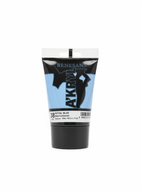 Farba akrylowa Błękit królewski kolor: Błękit królewski 100ml Renesans (38) Renesans