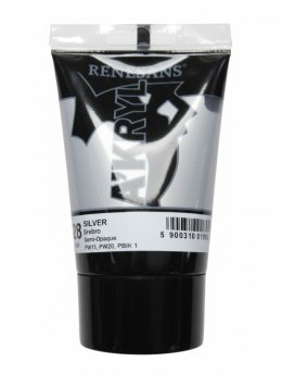 Farba akrylowa Srebro kolor: srebrny 100ml Renesans (28) Renesans
