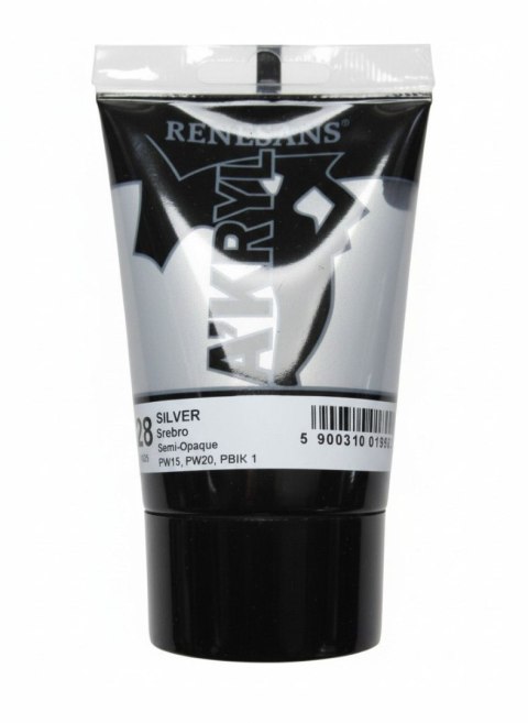 Farba akrylowa Srebro kolor: srebrny 100ml Renesans (28) Renesans