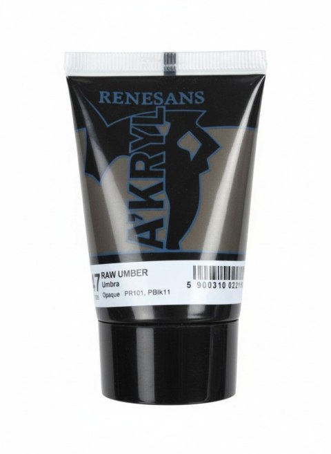 Farba akrylowa brazowy raw umbere kolor: brązowa 100ml Renesans (47) Renesans
