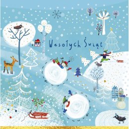 Kartka składana BN ZABAWY SNIEŻNE B6 Henry (5907222713167) Henry