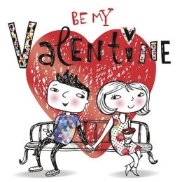 Kartka składana Walentynka kw [mm:] 150x150 Pol-mak (LKW) Pol-mak