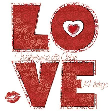 Kartka składana Walentynka kw [mm:] 150x150 Pol-mak (LKW) Pol-mak