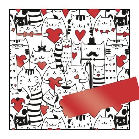 Kartka składana Walentynka kw [mm:] 150x150 Pol-mak (LKW) Pol-mak