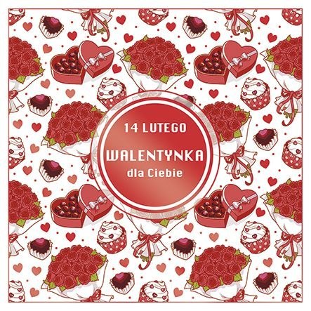 Kartka składana Walentynka kw [mm:] 150x150 Pol-mak (LKW) Pol-mak