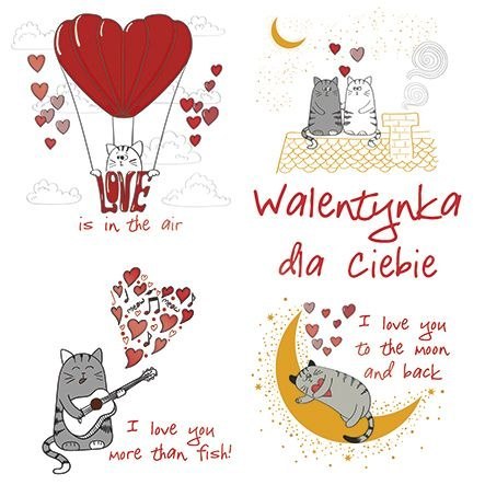 Kartka składana Walentynka kw [mm:] 150x150 Pol-mak (LKW) Pol-mak