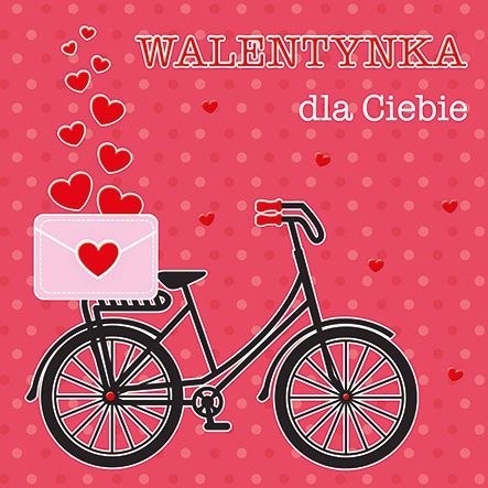 Kartka składana Walentynka kw [mm:] 150x150 Pol-mak (LKW) Pol-mak