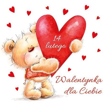 Kartka składana Walentynka kw [mm:] 150x150 Pol-mak (LKW) Pol-mak