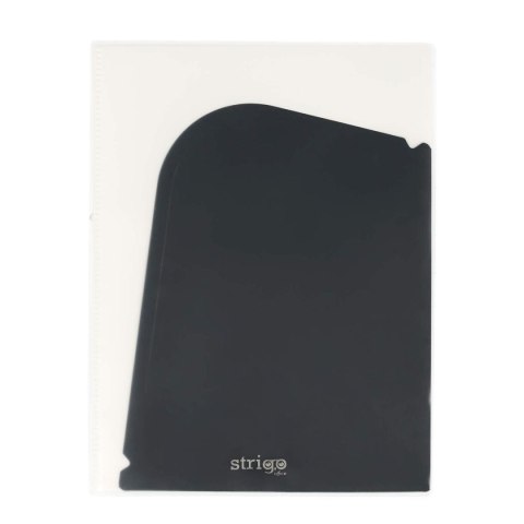 Koszulki na dokumenty SMART czarny A4 kolor: czarna typu U Strigo (SF076) Strigo