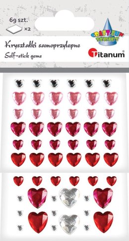 Kryształki samoprzylepne Serca Titanum