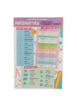 Książeczka edukacyjna KARTA EDUKACYJNA mATEMATYKA FIGURY PŁASKIE TRÓJKĄTY I CZWOROKATY Henry (5905701489817) Henry
